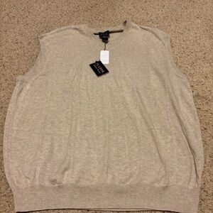 JOS A BANK NWT MENS SZ XL PIMA COTTON VEST SIGNATURE COLLN TAUPE